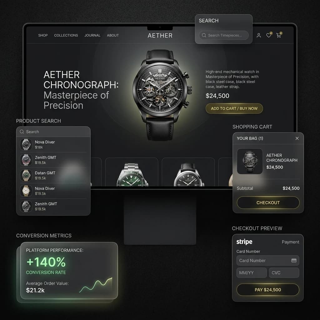 Aura Commerce website preview